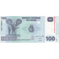 P 98a Congo (Democratic Republic) - 100 Franc Year 2007 (HdM Printer)